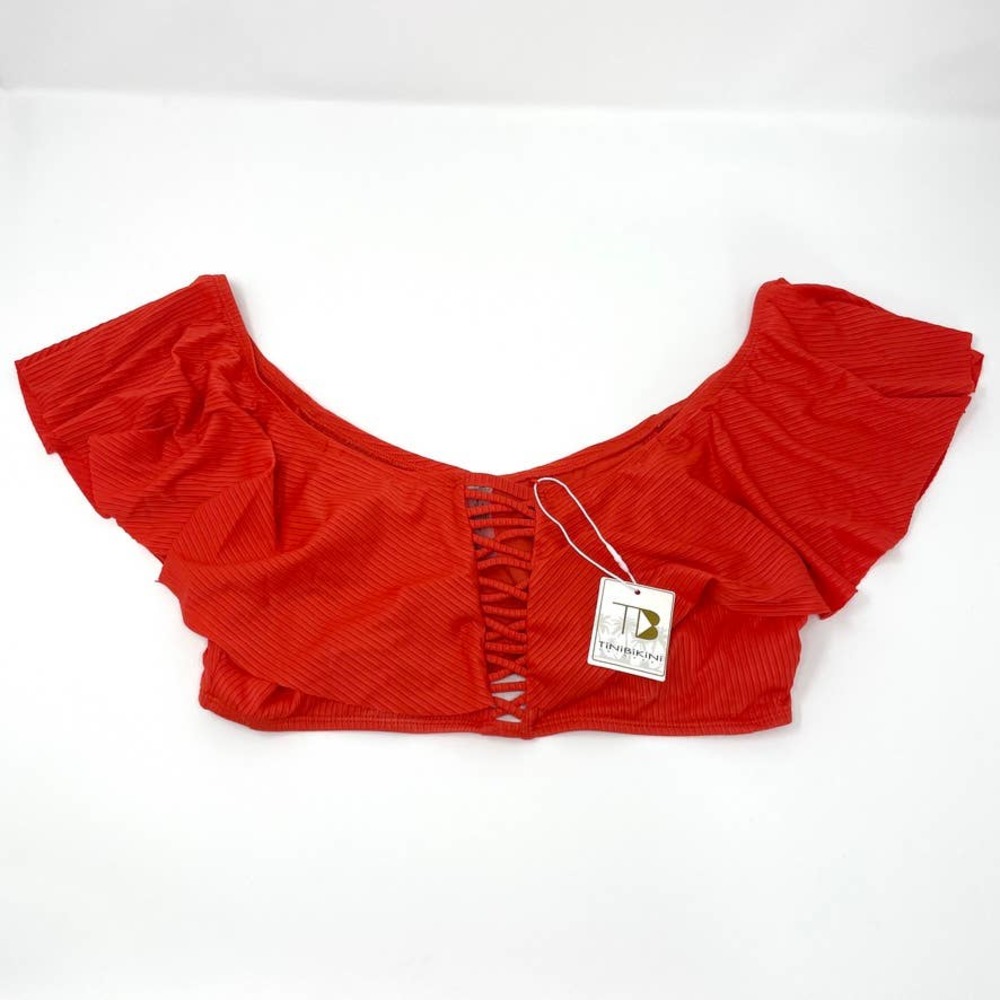 TiniBikini Flounce Off The Shoulder Bikini Top